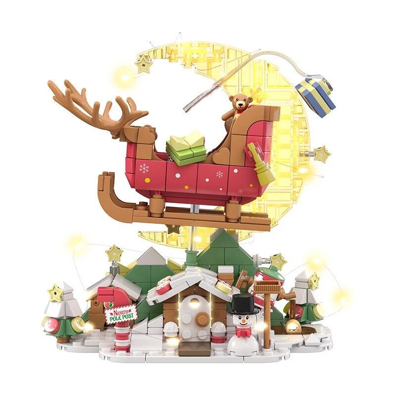 Weihnachtsmann im Schlitten  | Bausteine